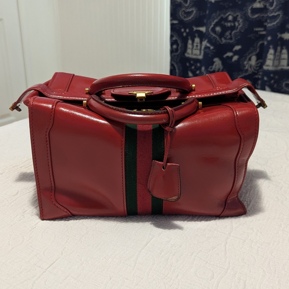 Vintage Gucci Train Case / Doctor Bag / Cosmetics Case